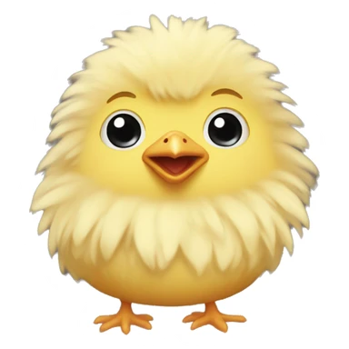 Baby fluffy chicken sticker