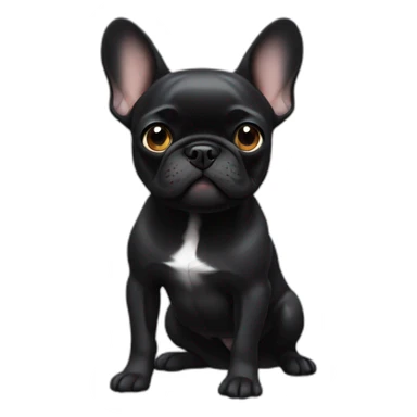 black frenchie sticker