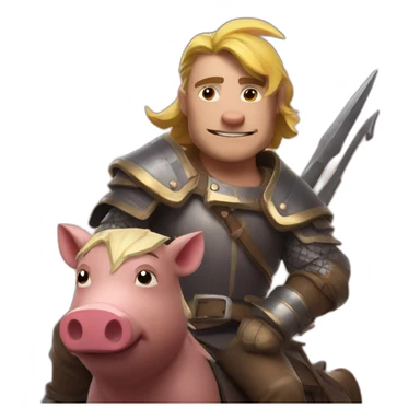 Hog rider from clashroyale sticker
