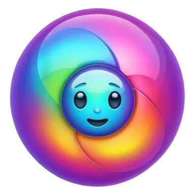 virus with rainbow colors sticker