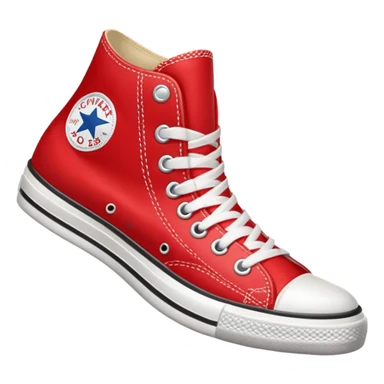 red converse shoe sticker
