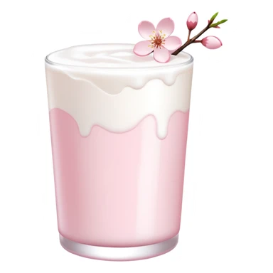 Cute Pastel pink and white Cherry Blossom Sakura Milk sticker