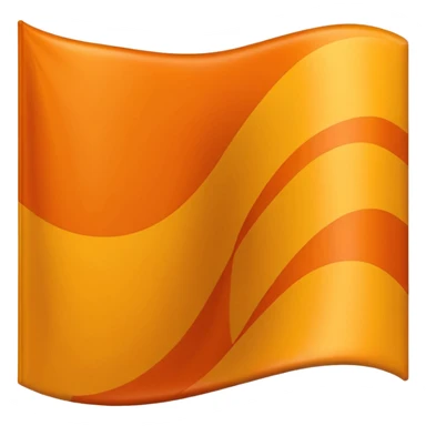 Orange wavy flag sticker