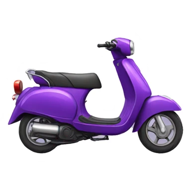 Purple moped sticker