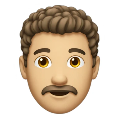 homme barbue cheveux frisé sticker