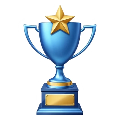 leaderboard trophy- blue sticker