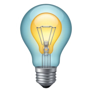 white light bulb sticker
