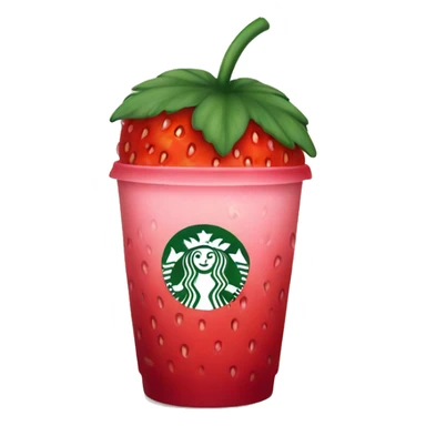 Starbucks strawberry aci sticker