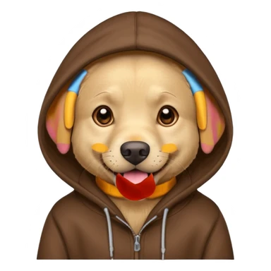 Labrador wearing a hoodie  sticker