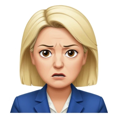 Marine Le Pen très en colère sticker