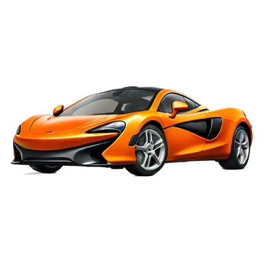 orange mclaren with plain orange background sticker