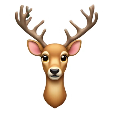 Deer with Santa hat sticker