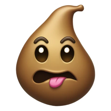 Sad poop trophy sticker