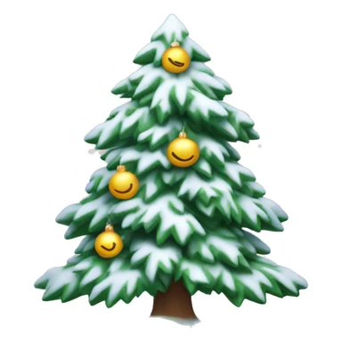 cute christmas tree with snow on the branches sticker