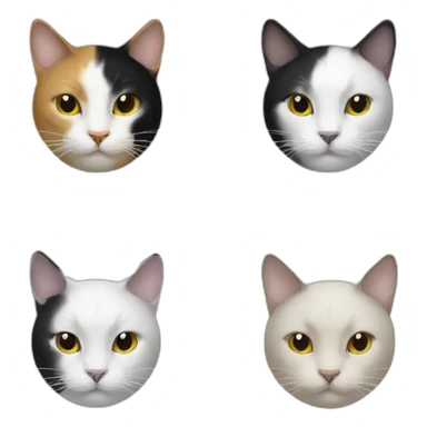 Cat ying yang sticker