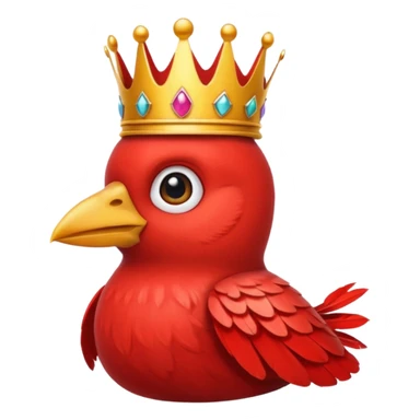 bird with crown single vibrant colour  sticker