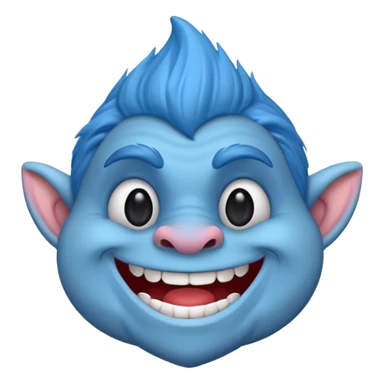 Blue emoji meme troll sticker