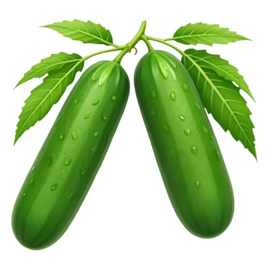 2 cucumbers hanging on palm branch sticker