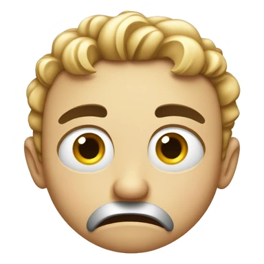 slightly disgusted face with raised eyebrow sticker