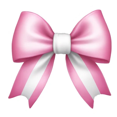 Pink and white bow sticker