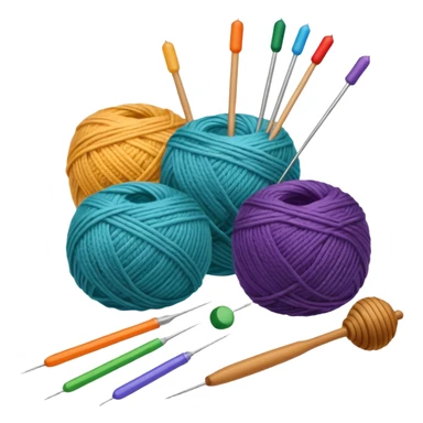 Knitting supplies sticker
