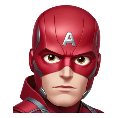 vision marvel red face  half body from captain america: civil war sticker