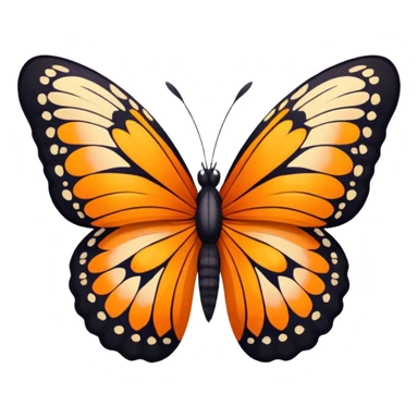 butterfly on flower sticker