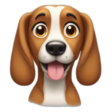 Goofy dog giving a side eye look sticker