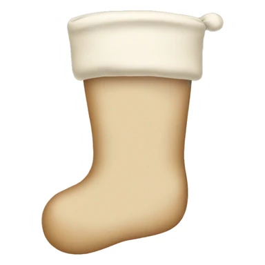 Beige christmas stocking sticker