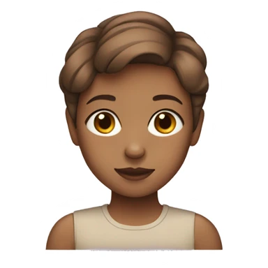 girl with brown shorthair  sticker