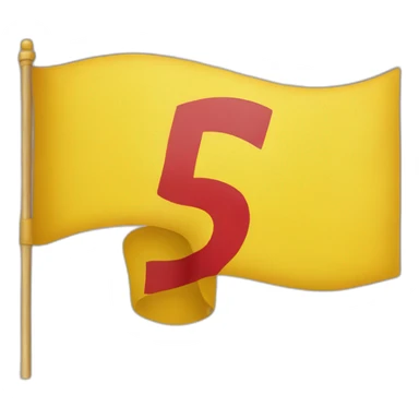 Yellow 50 red 50 in horizontal flag sticker