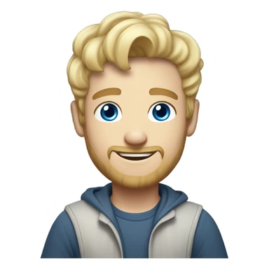 full body raised arms light curl blonde 30yo man blue eyed pale skin sticker