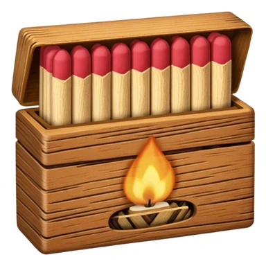 matches in matchbox sticker