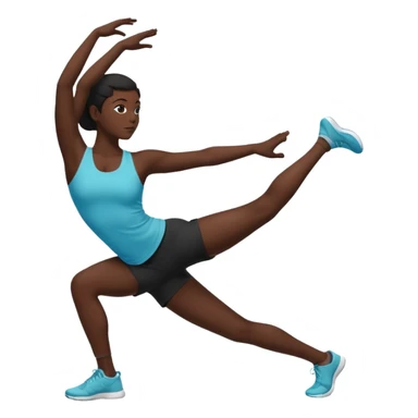  silhouette doing stretching exercise sticker
