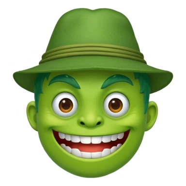 monster with green hat and t shirt sticker