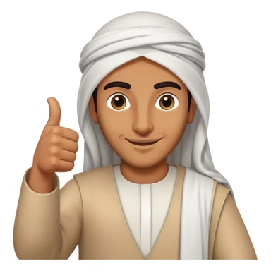 arab man giving a thumbs up sticker
