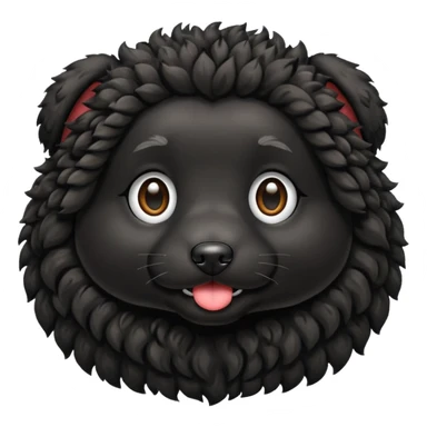 A multipoo black dog sticker