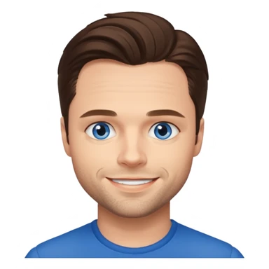 Sebastian Stan with blue eyes sticker