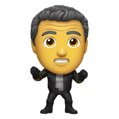 Silvester stallone rocky penarol black yellow sticker