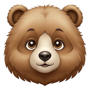 Cute bear cub with big eyes sticker