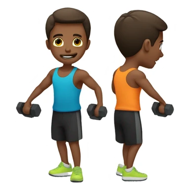 Boy gymming  sticker