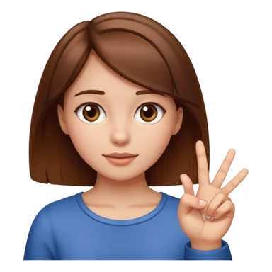 A girl tapping her fingers together sticker