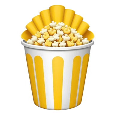 high definition emoji of a popcorn bucket with crisp edges sticker