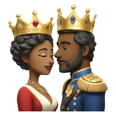 King and queen kissing  sticker