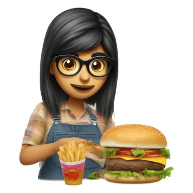 Mia khalifa qui mange un burger  sticker