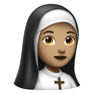 The nun with skin whit and dress white sticker
