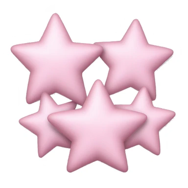 3 pastel pink stars of different sizes sticker