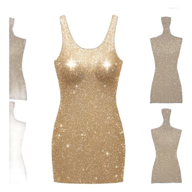 sparkly short bodycon dress on hanger sticker