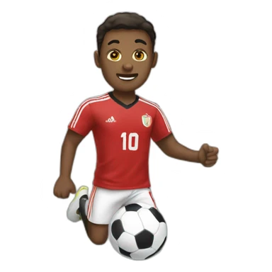 Soocer playing sticker