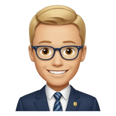 realistic Alexander Stubb, ruler of Finland sticker